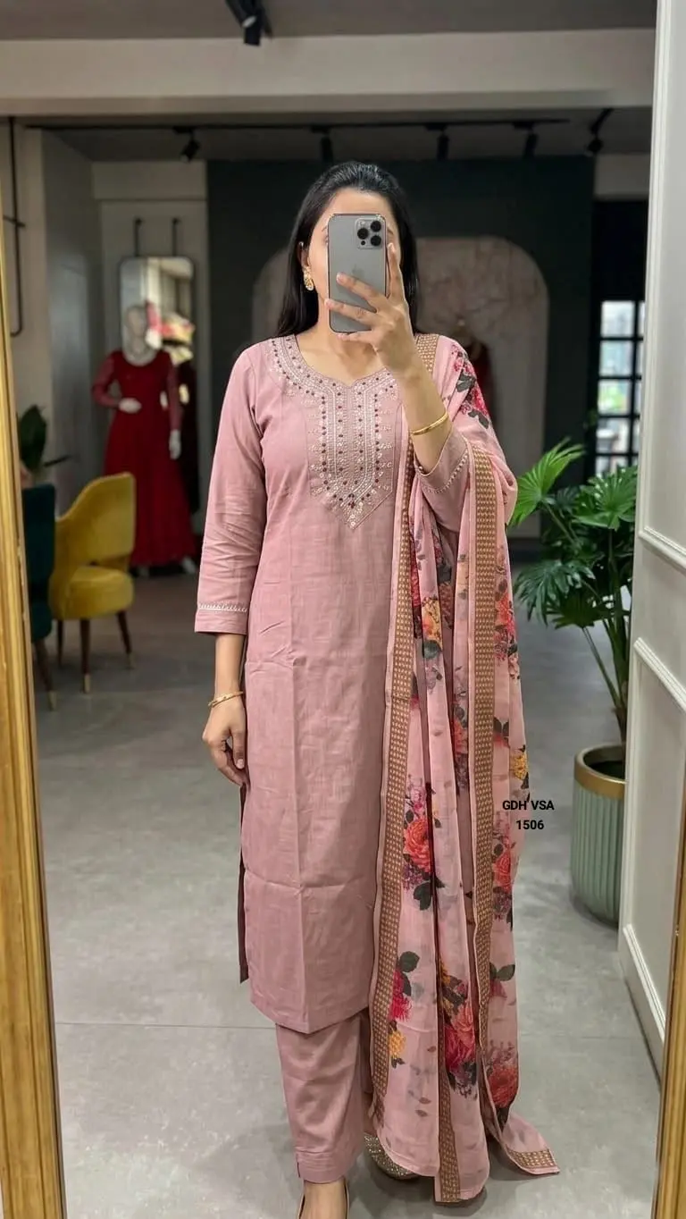 Blush Pink Magic Cotton Suit Set – Pink